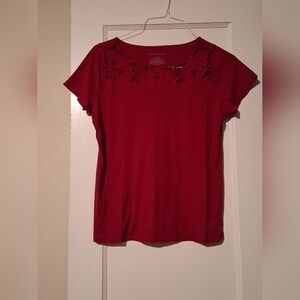 Ann Taylor purple floral  blouse